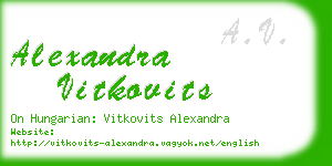 alexandra vitkovits business card